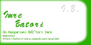imre batori business card